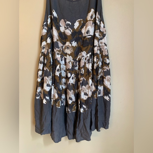 Free people intimately floral gray brown slip dress - Picture 2 of 8
